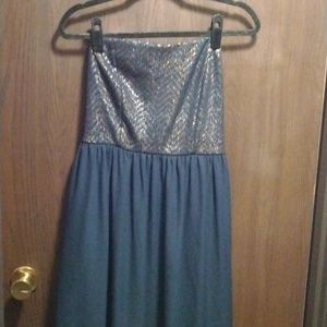 Forever 21+ Strapless Metallic Dress